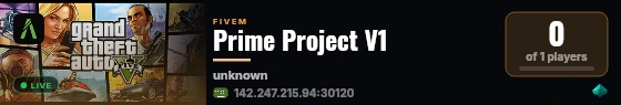Prime Project V1 live status badge