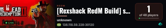 [Rexshack RedM Build] server-test live status badge