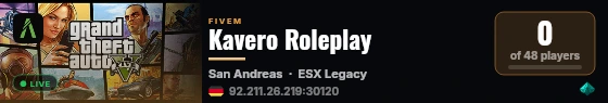 Kavero Roleplay  live status badge