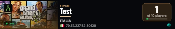 Test live status badge