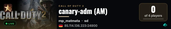 canary-adm (AM) live status badge