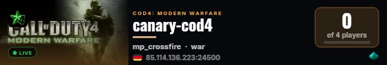 canary-cod4 live status badge