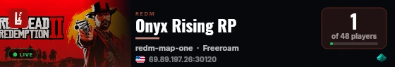 Onyx Rising RP live status badge