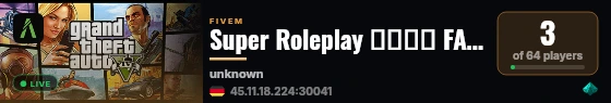 Super Roleplay ▬▬↭🡺 FARM FACIL / ECONOMIA ALTA - REGULADA 🡸↭▬▬ live status badge
