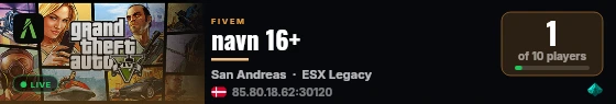 navn 16+ live status badge