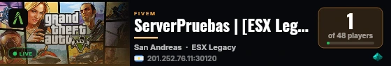 ServerPruebas | [ESX Legacy] live status badge