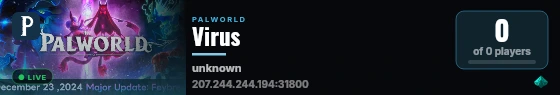 Virus live status badge