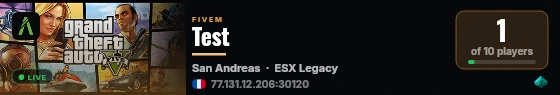 Test live status badge