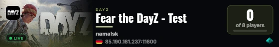 Fear the DayZ - Test live status badge