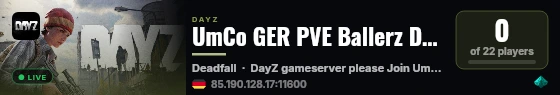 UmCo GER PVE Ballerz DNA C4 Bitcoin via Maplink BM-Run live status badge