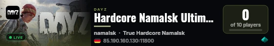 Hardcore Namalsk Ultimate mit Fat live status badge