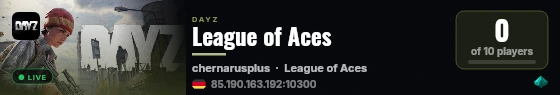 League of Aces live status badge