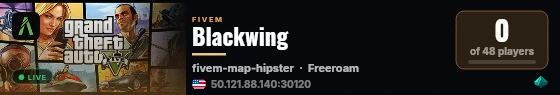 Blackwing live status badge