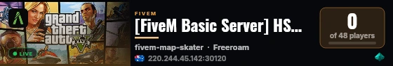 [FiveM Basic Server] HSM RP live status badge