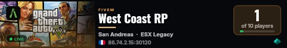 West Coast RP live status badge