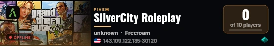 SilverCity Roleplay live status badge