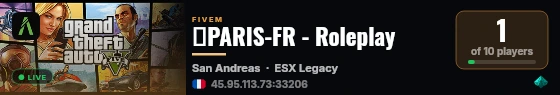 🗼PARIS-FR - Roleplay live status badge