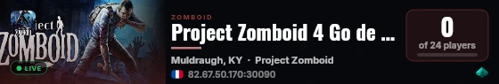 Project Zomboid 4 Go de syncollaps live status badge