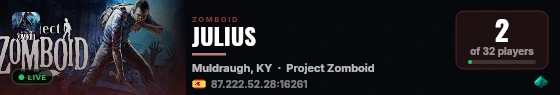 JULIUS live status badge