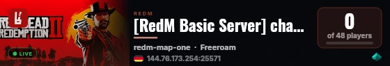 [RedM Basic Server] change-me live status badge