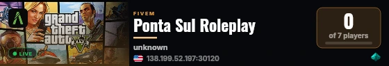 Ponta Sul Roleplay live status badge