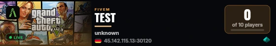 TEST live status badge