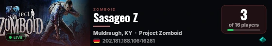 Sasageo Z live status badge