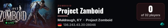 Project Zamboid live status badge