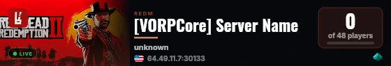 [VORPCore] Server Name live status badge