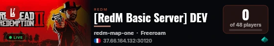 [RedM Basic Server] DEV live status badge