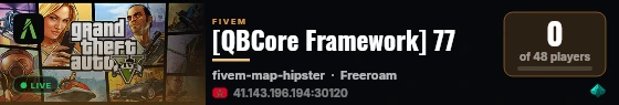 [QBCore Framework] 77 live status badge