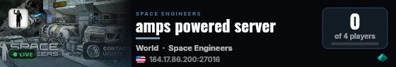 amps powered server live status badge