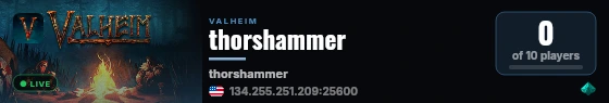 thorshammer live status badge