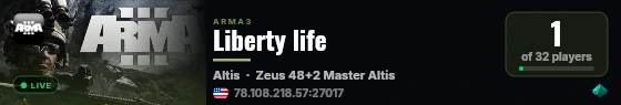 Liberty life live status badge