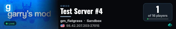 Test Server #4 live status badge