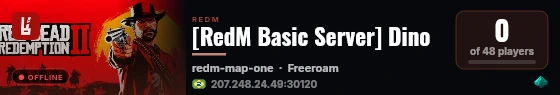 [RedM Basic Server] Dino live status badge