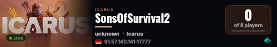 SonsOfSurvival2 live status badge