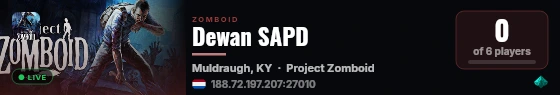 Dewan SAPD live status badge