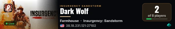Dark Wolf live status badge