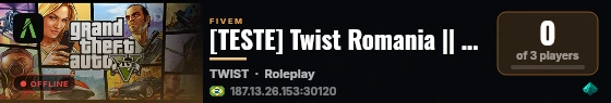 [TESTE] Twist Romania || Discord: https://discord.gg/twistro || live status badge