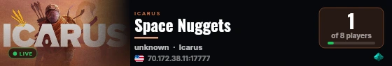 Space Nuggets live status badge