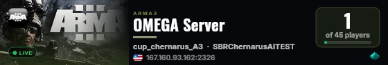 Arma 3 Server live status badge