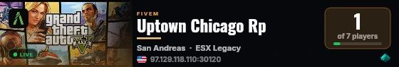 Uptown Chicago Rp live status badge