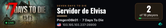 Servidor de Elvisa live status badge