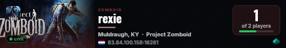 rexie live status badge
