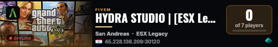 HYDRA STUDIO | [ESX Legacy] live status badge