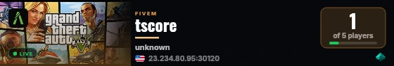 tscore live status badge