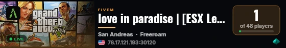 love in paradise | [ESX Legacy] live status badge