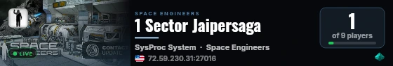 1 Sector Jaipersaga live status badge