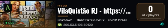 VilaQuistão RJ - https://discord.gg/Nr57Svzty8 live status badge